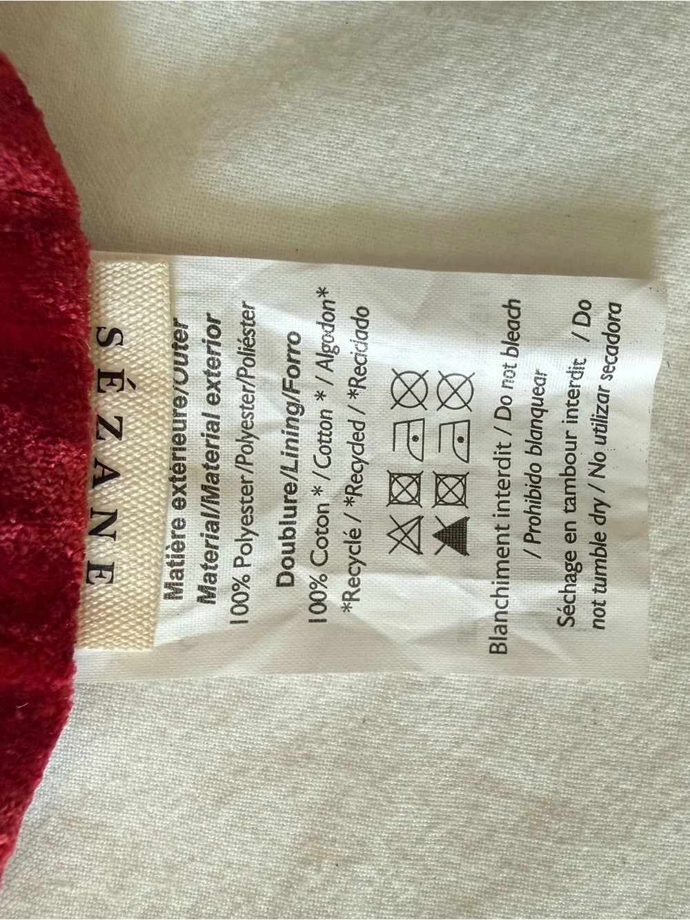 Velvet Oversized Scrunchie - Deep Red - Sezane